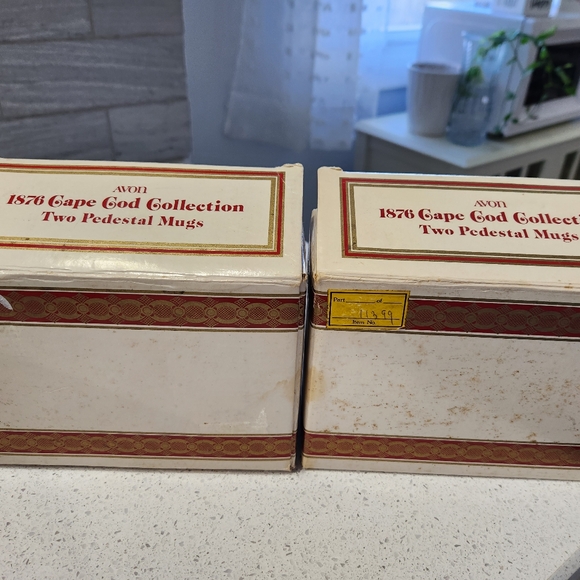 NEW Vintage  "Cape Cod Ruby" Mugs EUC by Avon set of 4 . - Picture 7 of 7